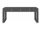 Banc de jardin gris 110x38x45 bois massif de pin