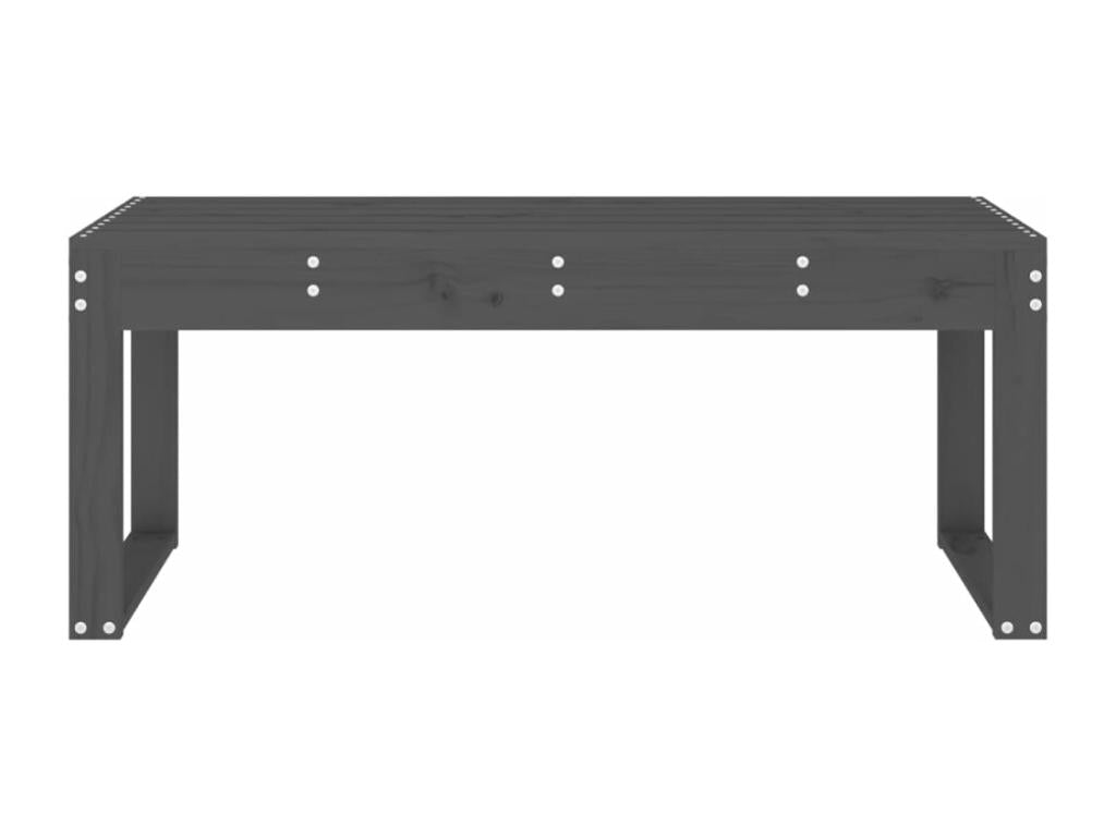 Banc de jardin gris 110x38x45 bois massif de pin