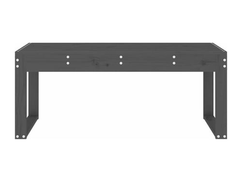Banc de jardin gris 110x38x45 bois massif de pin