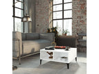 Table basse Blanc brillant 60x60x30 cm Aggloméré