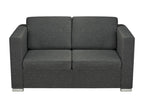 Canapé à 2 places Tissu Gris foncé
