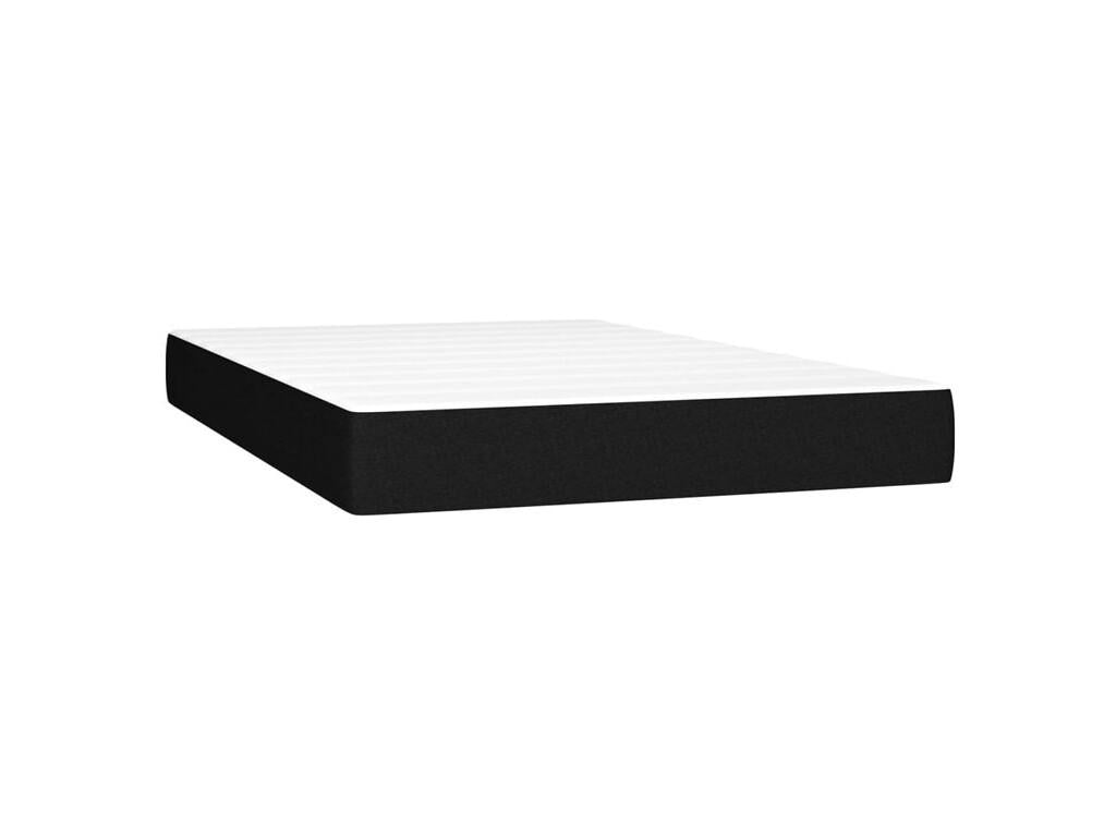 Sommier à Doucezen de lit avec matelas LED Noir 120x200 Tissu