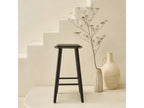Tabouret en teck massif noir 65 cm