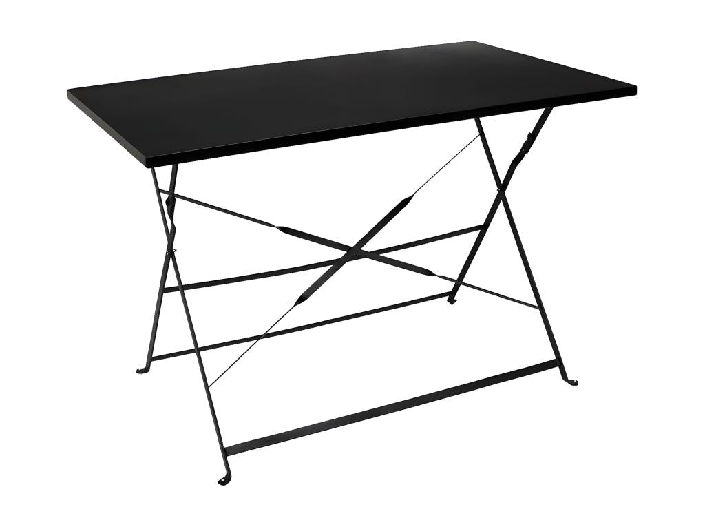 Homzora - Table de Repas Rectangulaire Pliante Noire