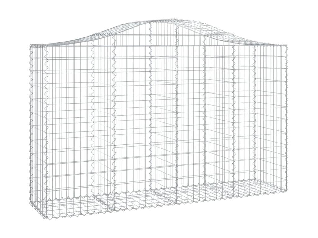 Panier de gabions arqué 200x50x120-140 Fer galvanisé