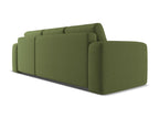 Canapé d'angle droit convertible en tissu chenille - bouteille verte - Doucezen