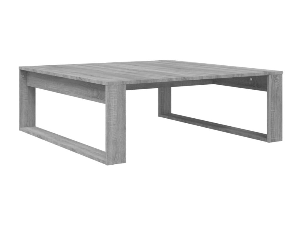 Table basse Homzora gris 100x100x35 cm Bois d'ingénierie