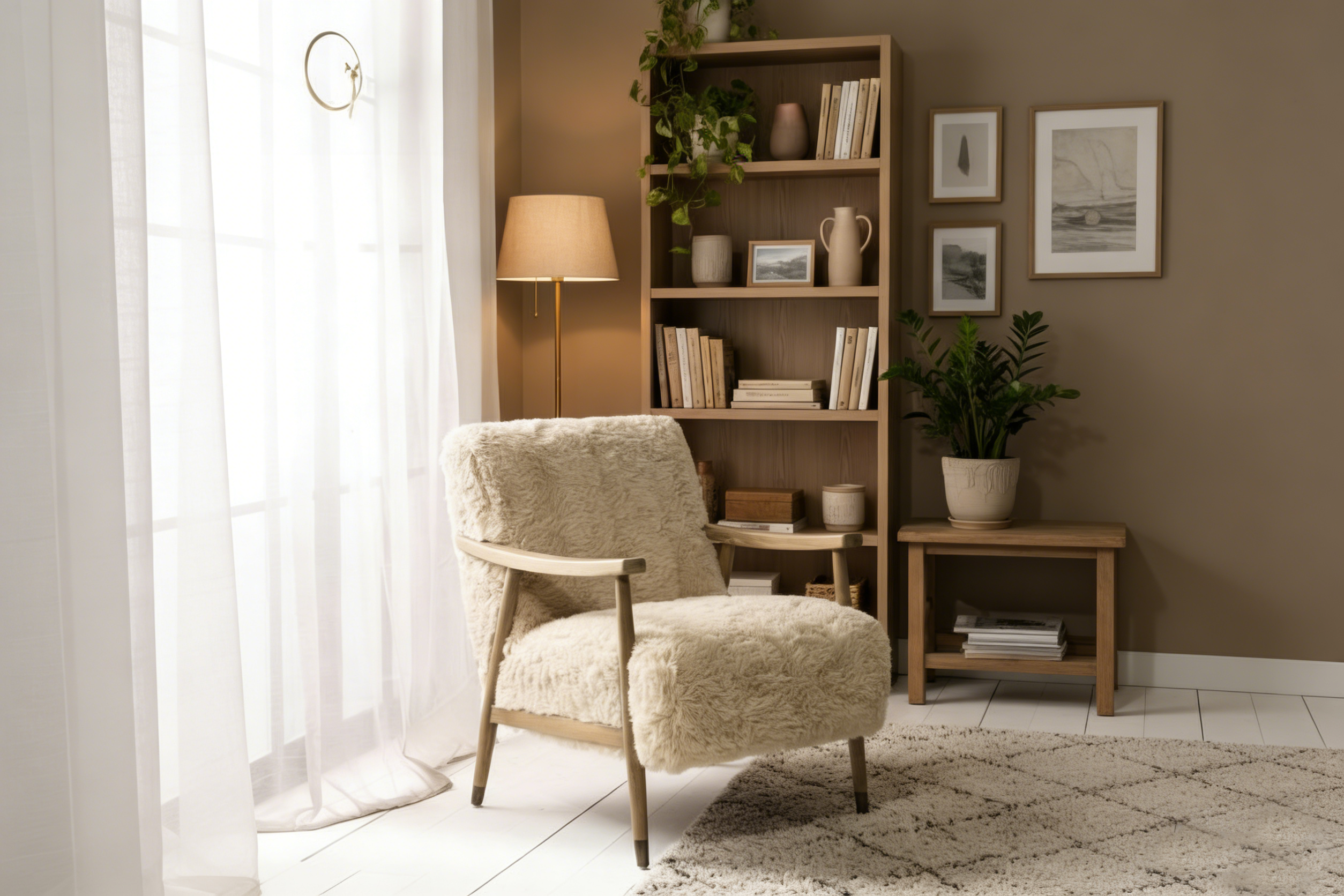 Homzora - Fauteuil en bois massif