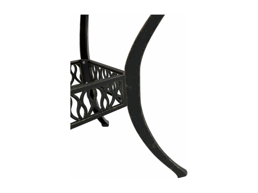 Ensemble manger de jardin 5 pcs bronze aluminium coulé