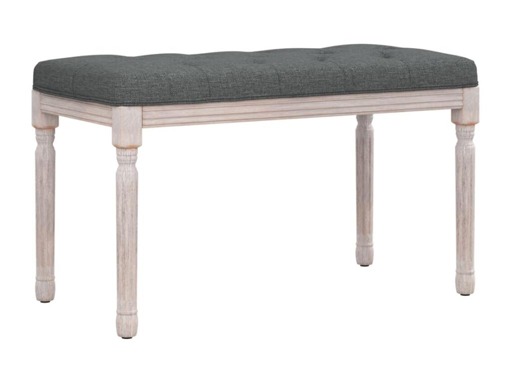 Banc Gris foncé 80x40x49 Tissu