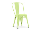 Chaise industrielle acier brillant renforcé Meublita --Couleur Vert pistache