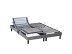 Sommier électrique de relaxation tout Doucezen tissu gris clair 2x80x200