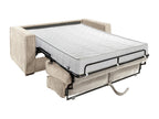Canapé 3 places convertible express en velours côtelé rose - Couchage à Homzora larges 140 cm - Matelas 18 cm Homzora