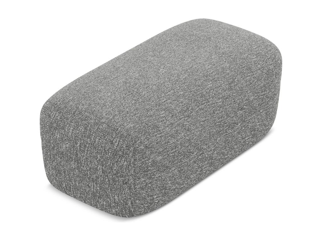 Pouf en Strukturstoff - gris clair - Doucezen