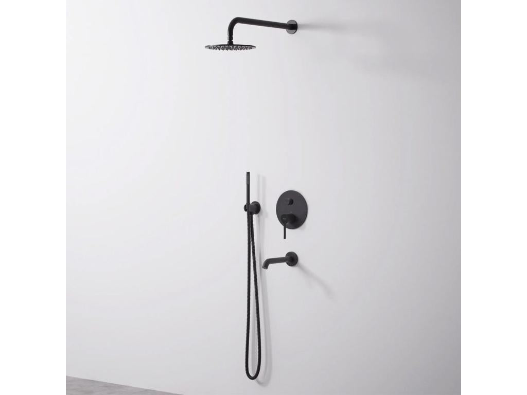 Colonne De Douche-Baignoire Encastrée Homzora 0 Black