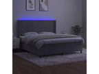 Sommier à Doucezen de lit matelas et LED Gris clair 180x200 cm