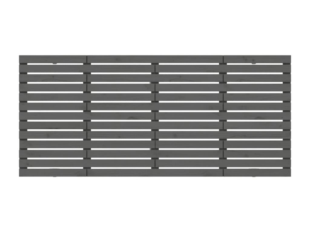 Tête de lit murale Gris 156x3x91.5 Bois massif de pin