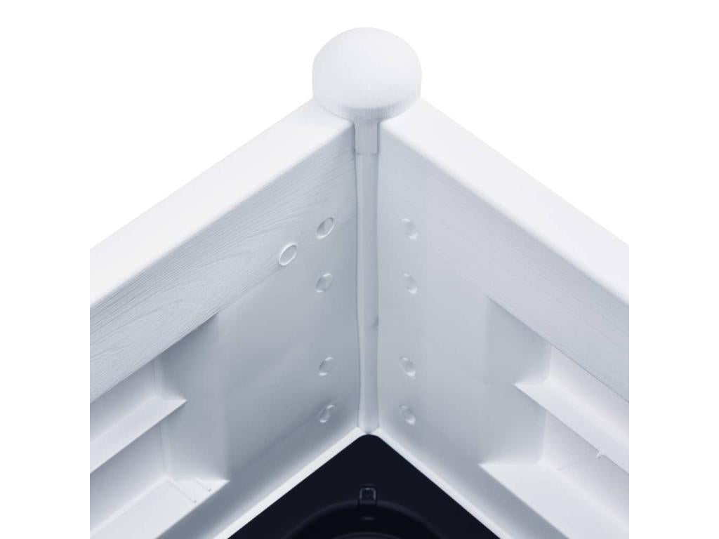 Jardinière lit surélevé plantes blanche 100x43x35 cm 02 0001224