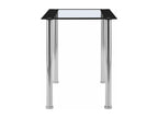 Table à manger Noir et transparent 120x60x75 cm Verre trempé