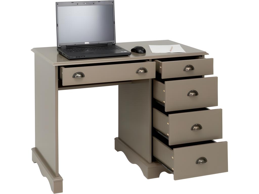 Bureau Homzora 5 Tiroirs Style Anglais