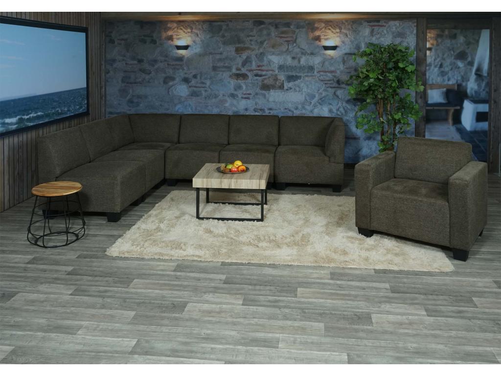 Système de canapés Doucezen 7 pièces brun