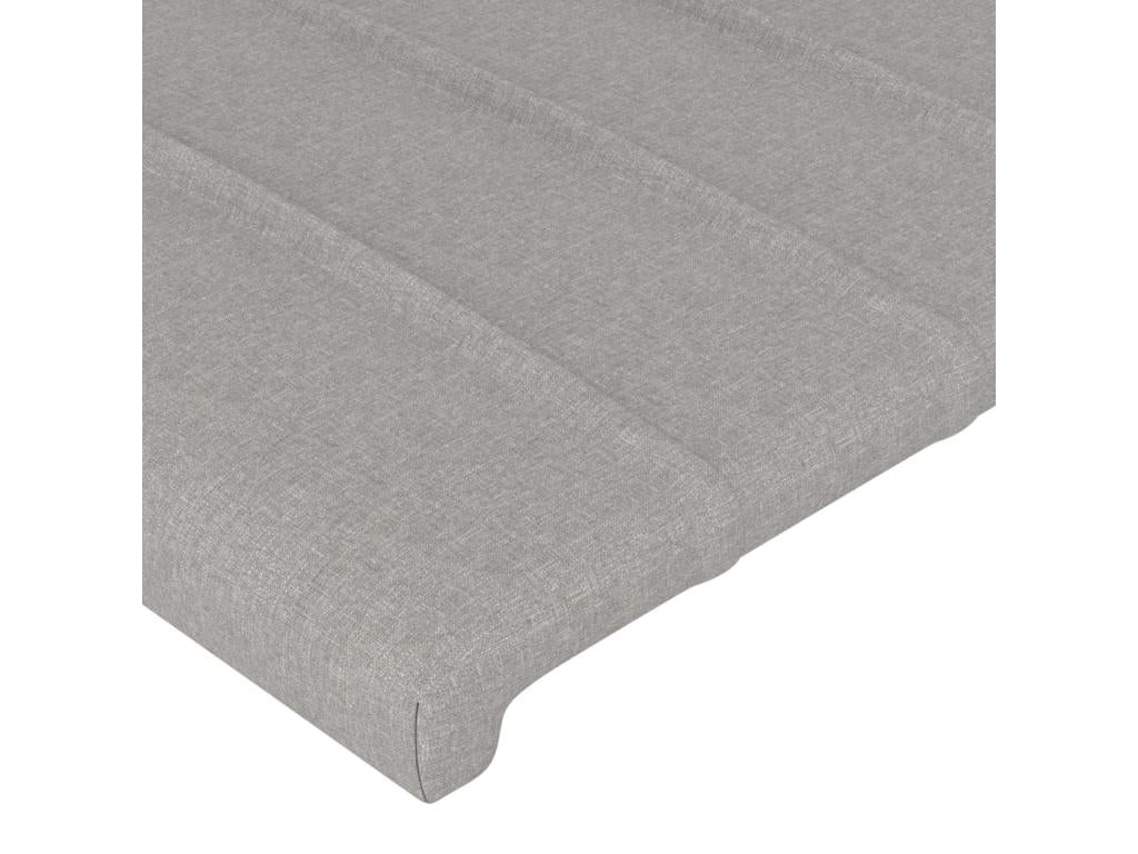 Têtes de lit 2 pcs Gris clair 80x5x78/88 cm Tissu