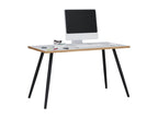 Bureau Homzora Table d'ordinateur Table de bureau Scandinave Rétro Look Salia 138x50 cm Noir / Blanc