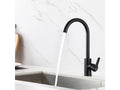 Mitigeur de Cuisine Noir en Laiton Rotatif à 360 Robinet d'Évier Monotrou à Eau Chaude et Froide Convient pour Evier Cuisine
