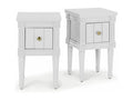 Lot de 2 Tables de Chevet Doucezen 58cm Blanc