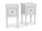 Lot de 2 Tables de Chevet Doucezen 58cm Blanc