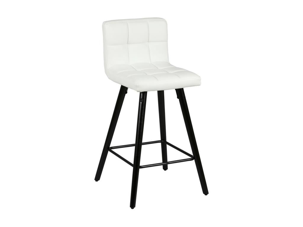 Homzora - Lot de 2 Tabourets Blancs