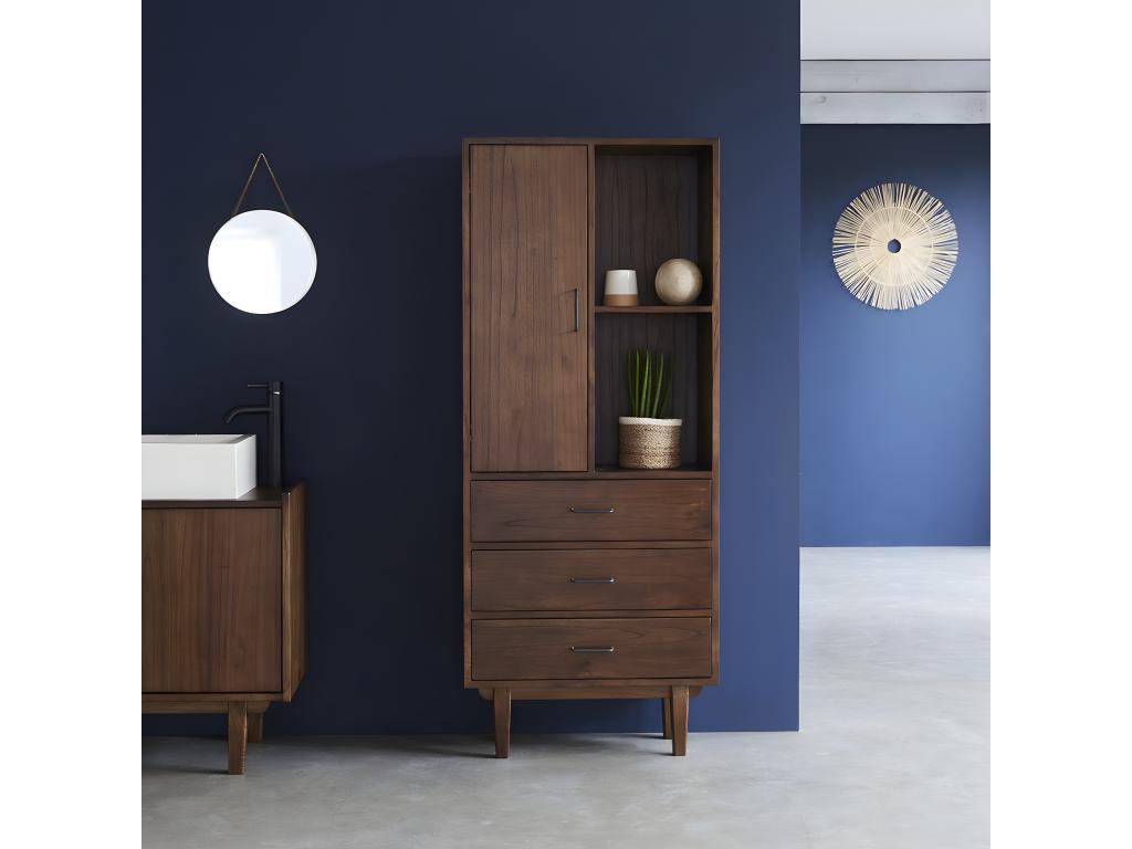 Colonne en Homzora massif finition noyer