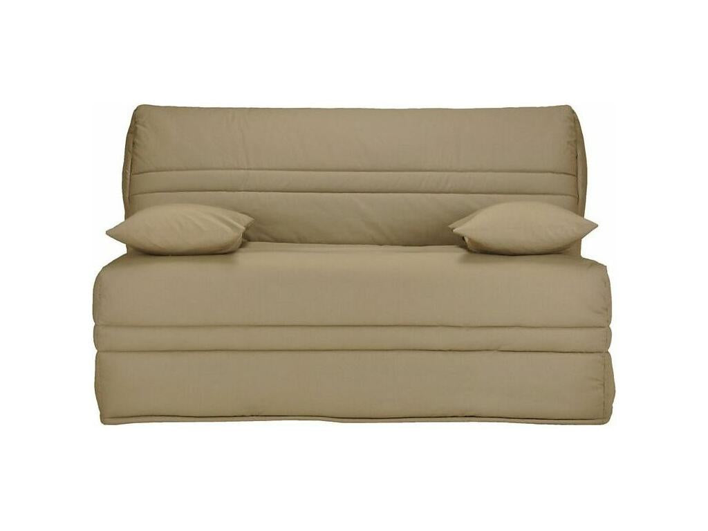 Banquette BZ tissu matelas Doucezen 15cm Doucezen 140x200-Couleur Beige-Coffre de rangement Avec rangement