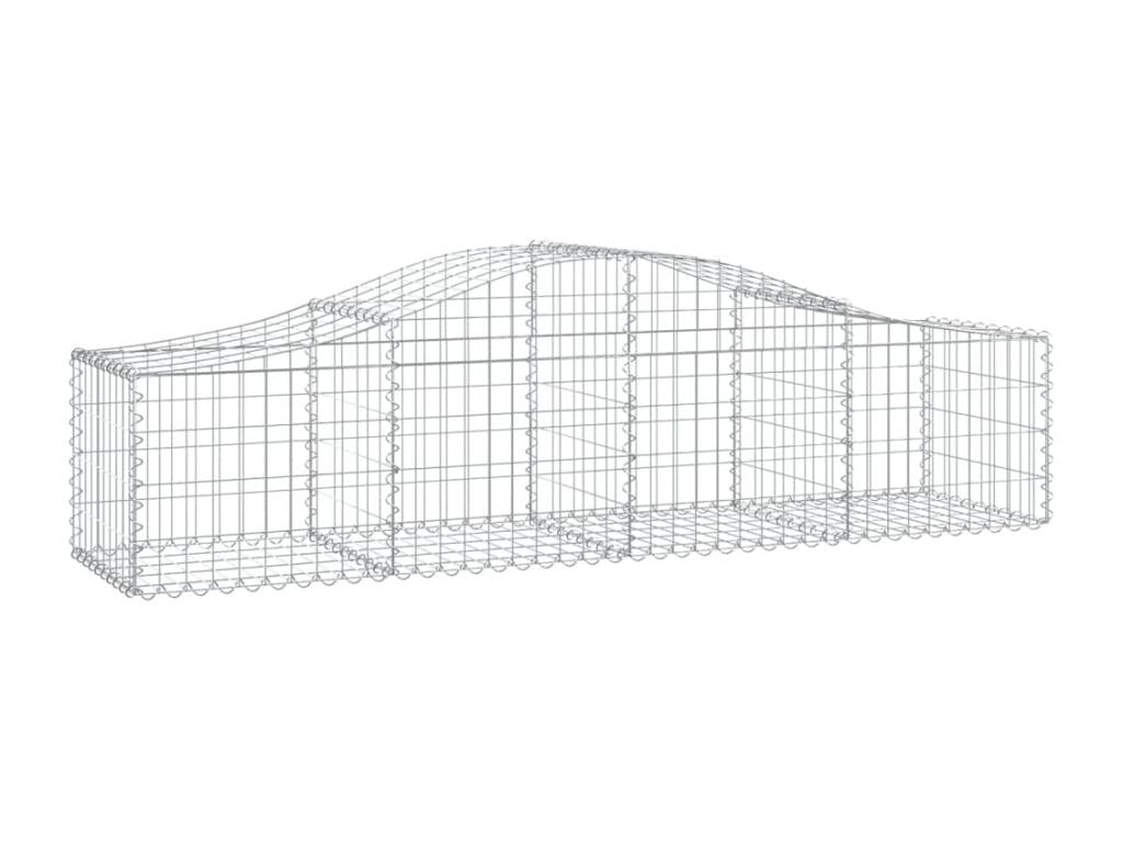 Paniers à gabions arqués 10 pcs 200x50x40-60 fer galvanisé