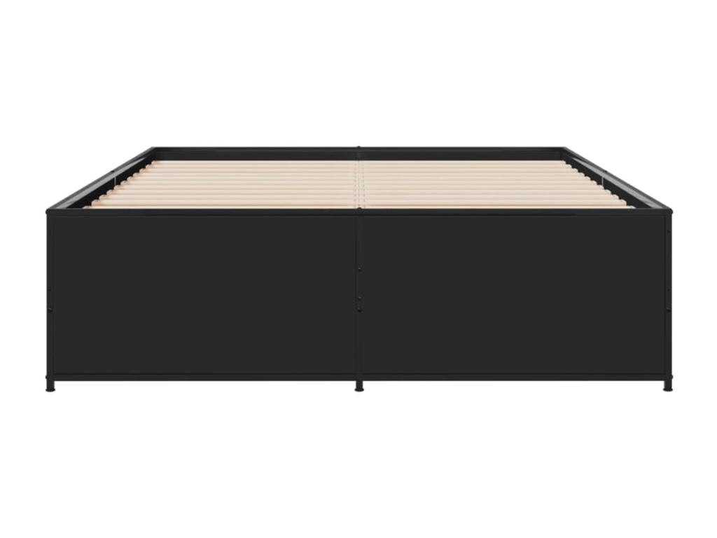 Cadre de lit sans matelas noir 120x200 cm