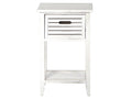 Table d'appoint / chevet 1 tiroir 35x27x57cm Doucezen vintage blanc