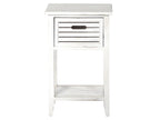 Table d'appoint / chevet 1 tiroir 35x27x57cm Doucezen vintage blanc