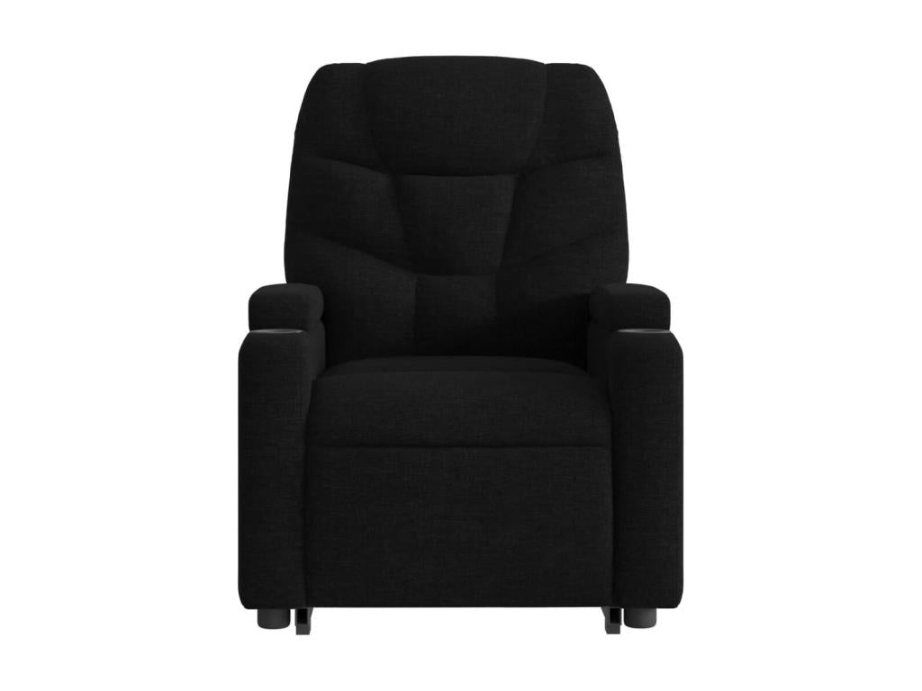Fauteuil inclinable de massage électrique Noir Tissu