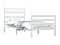 Cadre de lit Bois de pin massif 100x200 cm Blanc