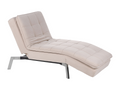 Chaise longue Homzora Velours Beige Homzoraétrique