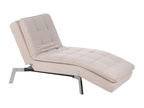 Chaise longue Homzora Velours Beige Homzoraétrique
