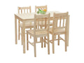 Ensemble de salle à manger Homzora-F77 salon style rustique bois massif 110 cm - bois de pin finition lasure