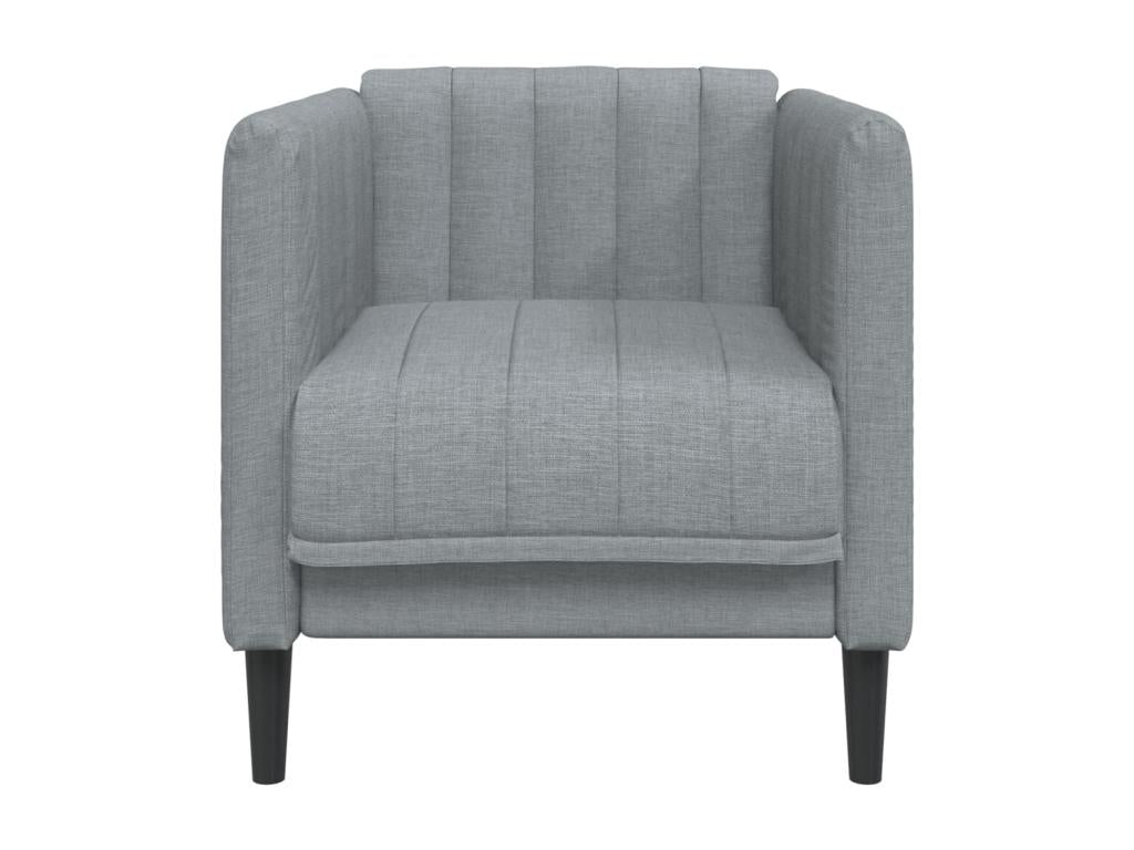 Fauteuil gris clair tissu