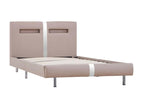 Lit avec LED Cappuccino Similicuir 90x200 2