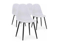 Lot de 4 Chaises Design en Simili Giny 87cm Blanc