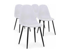Lot de 4 Chaises Design en Simili Giny 87cm Blanc