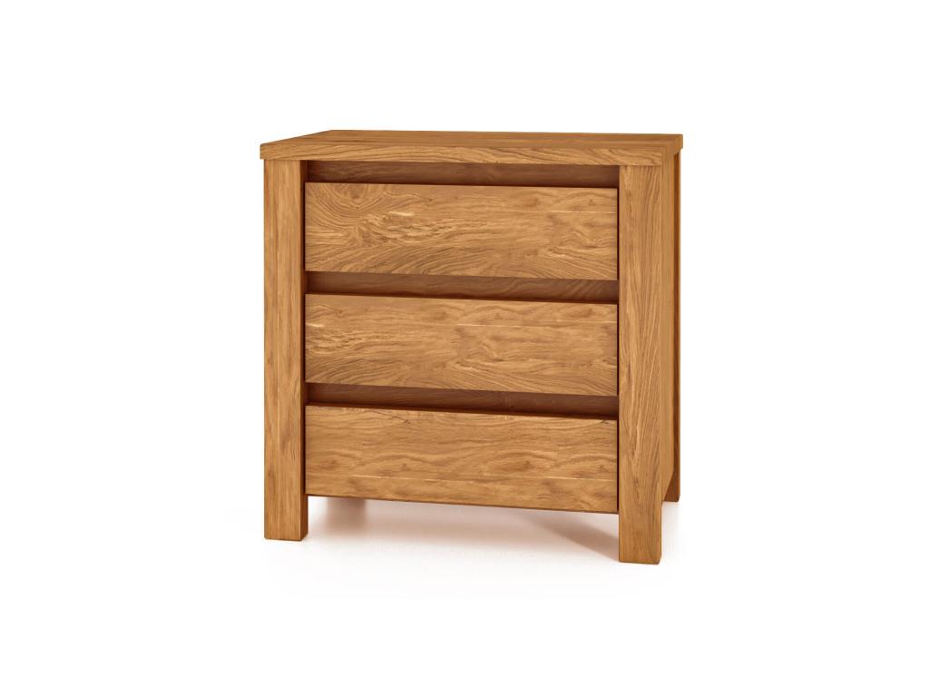 Homzora - Table de nuit en chêne sauvage finition à l'huile naturelle