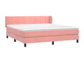 Lit à sommier tapissier avec matelas Rose 160x200 cm Velours