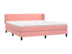 Lit à sommier tapissier avec matelas Rose 160x200 cm Velours