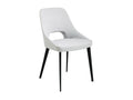 Chaise en tissu blanc et pieds en acier noir Doucezen - Lot de 2-Couleur Doucezen 16